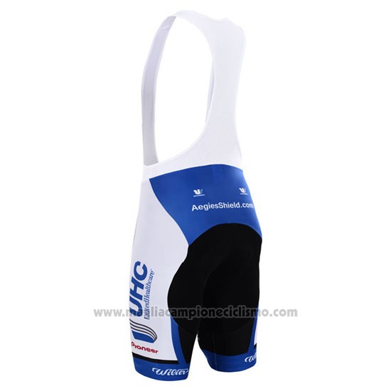2015 Abbigliamento Ciclismo UHC Bianco e Celeste Manica Corta e Salopette